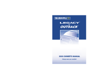 Subaru-Legacy Outback-Owners Manual 2000 